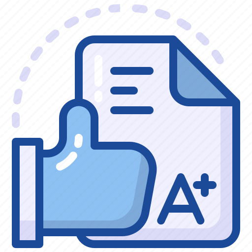 Exam, school, score, test, thumb, up icon - Download on Iconfinder