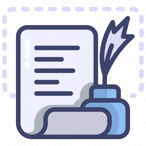 Write, ink, paper, author, feather icon - Download on Iconfinder
