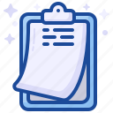 clipboard, report, notes, document, list