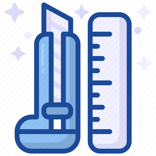 Cutter, ruler, cut, equipment, office, supplies icon - Download on Iconfinder