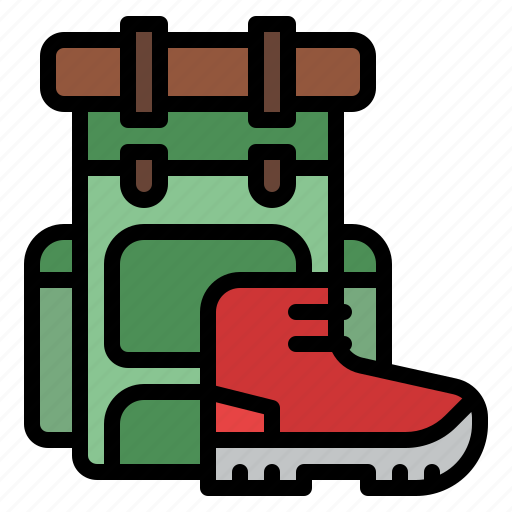 Backpack, boots, hiking, hobby icon - Download on Iconfinder