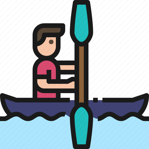 Canoeing, canoe, boat, kayak, hobby icon - Download on Iconfinder