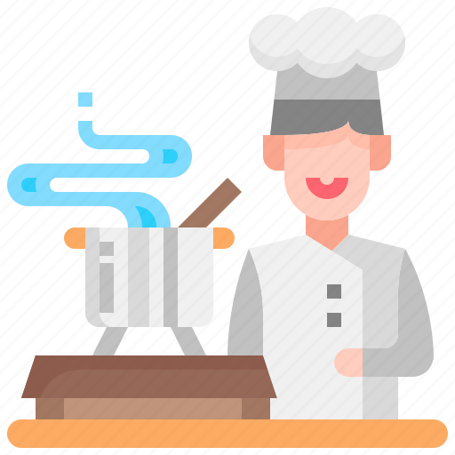 Chef, cooking, pot, food, kitchen icon - Download on Iconfinder