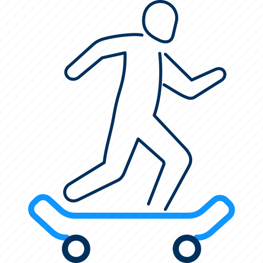 Skating, skate, skateboard, sports, leisure, sport, transport icon - Download on Iconfinder