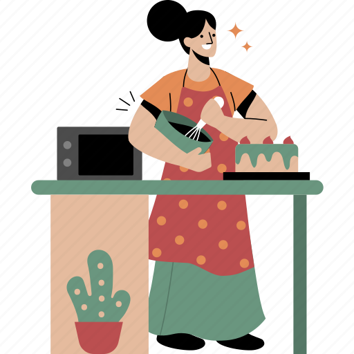 Hobby, baking, kitchen, recipe, cooking, bake, cake illustration - Download on Iconfinder