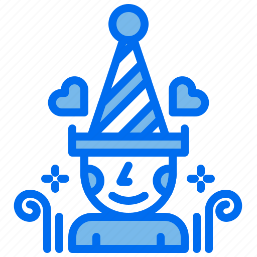 Hat, love, party, person icon - Download on Iconfinder
