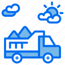 construction, sand, transport, truck, vehicle