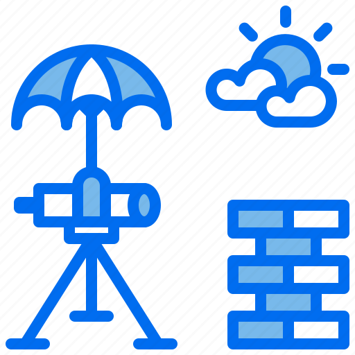 Blueprint, brick, construction, telescope, umbrella icon - Download on Iconfinder