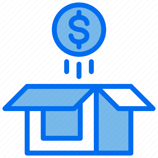 Box, delivery, money, open, shipping icon - Download on Iconfinder