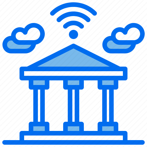 Bank, building, city, court, wifi icon - Download on Iconfinder