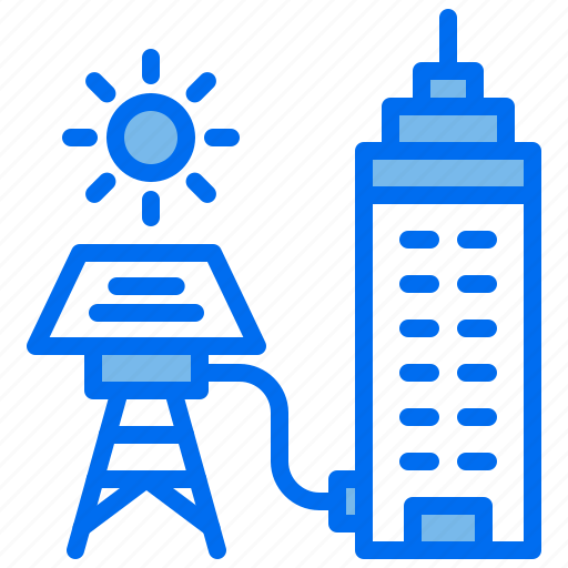 Building, cell, city, office, solar, sun, tower icon - Download on Iconfinder