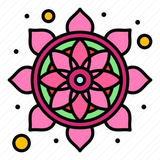 Flower, india, pattern, rangoli icon - Download on Iconfinder
