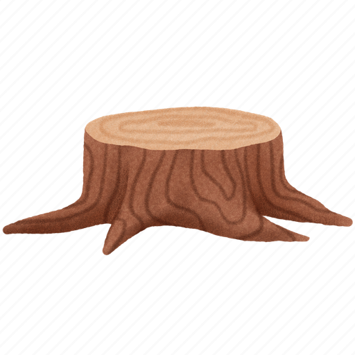 Tree stump, tree, stump, cutted, wood, cut down, deforestation icon - Download on Iconfinder