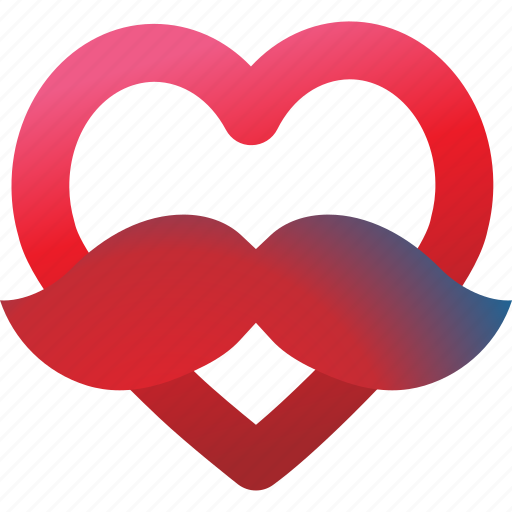 Holiday, father, love, valentine, wedding, heart, mustache icon - Download on Iconfinder