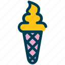 summer, cone, ice, cream, sweet, dessert, delicious