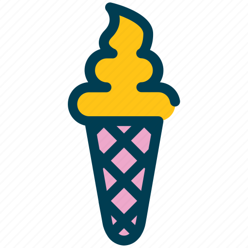 Summer, cone, ice, cream, sweet, dessert, delicious icon - Download on Iconfinder