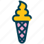 summer, cone, ice, cream, sweet, dessert, delicious 