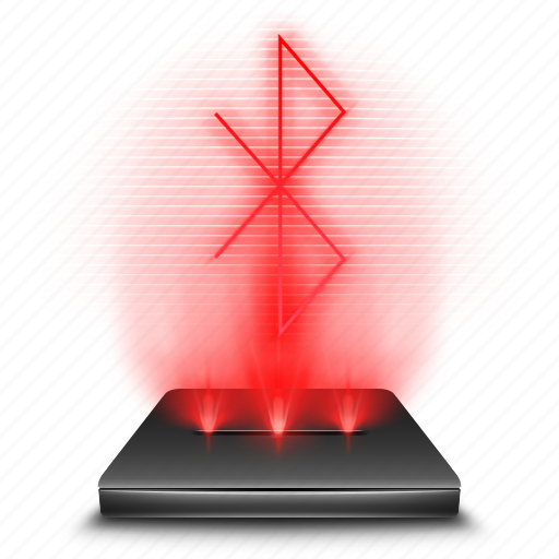 Bluetooth, communication, hologram, red, wireless, holographic icon - Download on Iconfinder