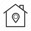 gps, home, house, location, pin, real estate, signs
