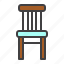 chair, household, furniture, wood 