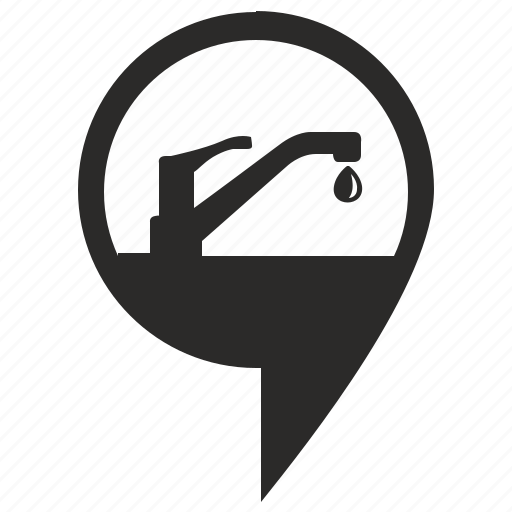 Geo, pointer, supply, toilet, water icon - Download on Iconfinder