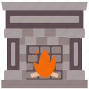 fireplace, chimney, living, room, christmas, winter, warm, fire, xmas