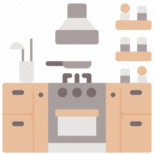 Kitchen, oven, sink, furniture, restaurant, fridge, cabinets icon - Download on Iconfinder
