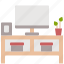 television, room, living, shelf, cabinet, tv, screen 