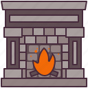 fireplace, chimney, living, room, christmas, winter, warm, fire, xmas