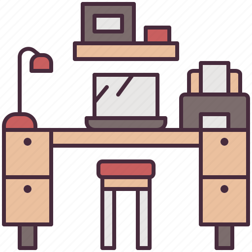 Work, table, working, home, office, workspace, laptop icon - Download on Iconfinder