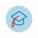 mortarboard, education, app, mobile app, school, web, ui, book, knowledge, learning, study, interface