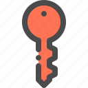 acces, door, key, lock, security