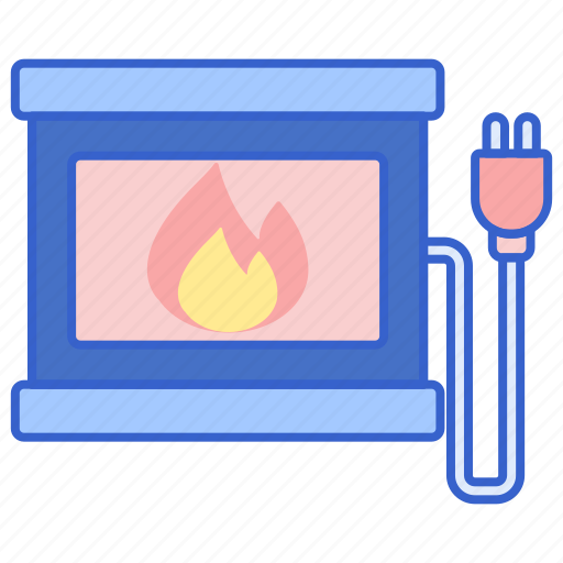 Electric, fireplace, interior icon - Download on Iconfinder