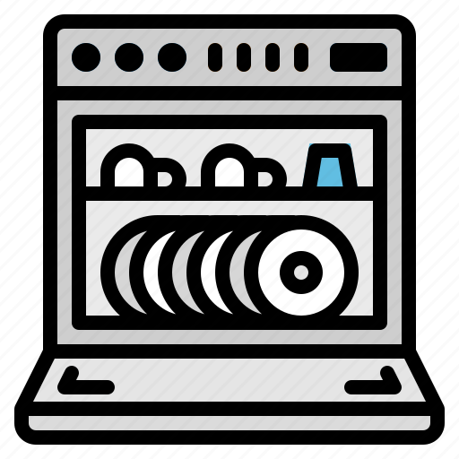 Dishwasher, kitchen, furniture, machine, plate icon - Download on Iconfinder