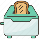 toaster, bread, breakfast, kitchen, appliance