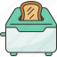 toaster, bread, breakfast, kitchen, appliance 