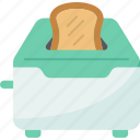 toaster, bread, breakfast, kitchen, appliance