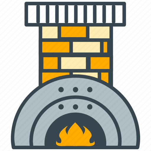 Chimney, cozy, fire, fireplace, hearth, home, homey icon - Download on Iconfinder
