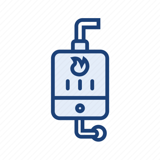 Boiler, hot water, warm water, water heater icon - Download on Iconfinder