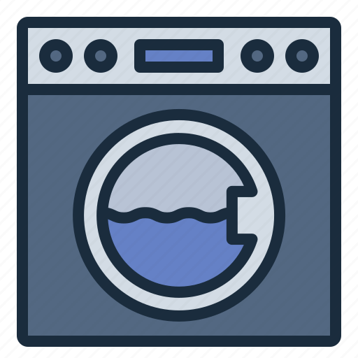 Laundry, wash, household, elctronic, washing machine, home appliances icon - Download on Iconfinder
