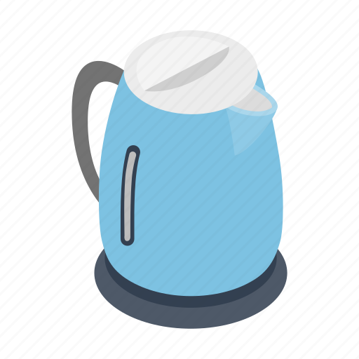 Appliance, electric, handle, isometric, kettle, sign, style icon - Download on Iconfinder