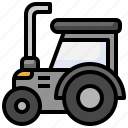 tractor, agriculture, side, view, vehicle, transport