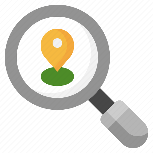 Address, location, pin, maps, magnification, lens, pointer icon - Download on Iconfinder
