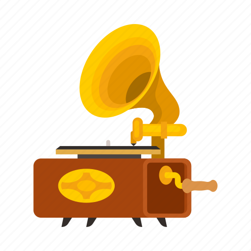 Apparatus, device, gramophone, music, musical, retro icon - Download on Iconfinder