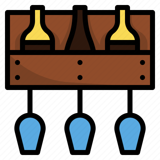 Bar, decorating, home, shelf, wine icon - Download on Iconfinder