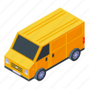 truck, home, delivery, isometric