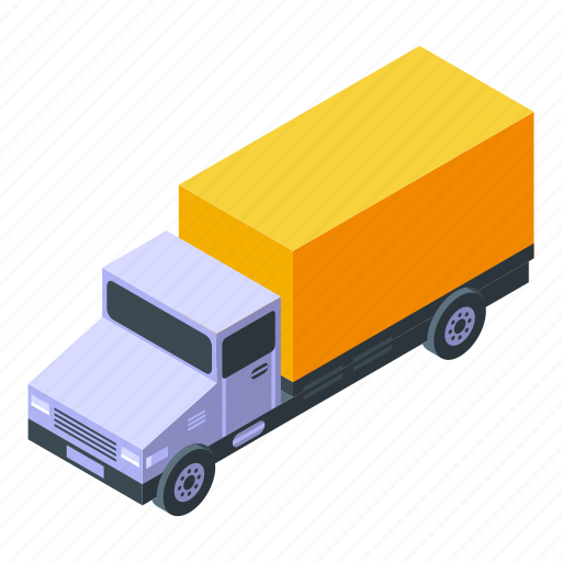International, truck, home, delivery, isometric icon - Download on Iconfinder