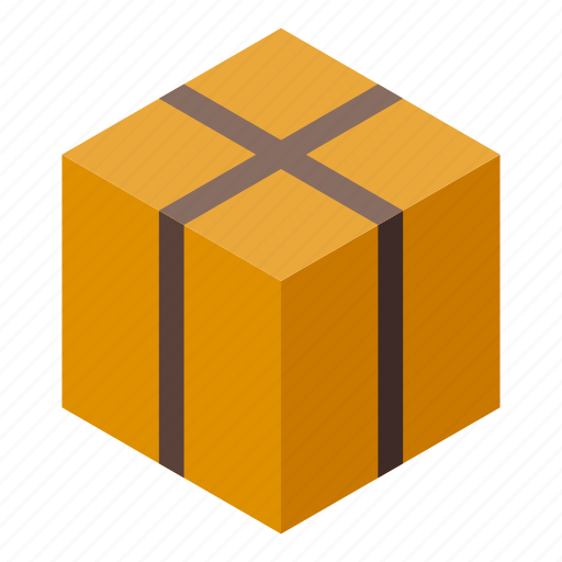 Parcel, delivery, carton, box, isometric icon - Download on Iconfinder