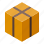 parcel, delivery, carton, box, isometric 