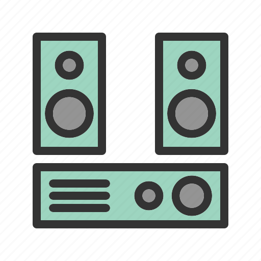 Audio, music, sound, speaker, stereo, system icon - Download on Iconfinder